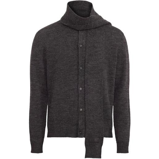 MM6 Maison Margiela cardigan in misto lana vergine - grigio
