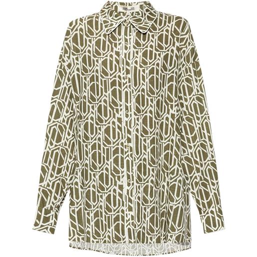DVF Diane von Furstenberg camicia con stampa - verde