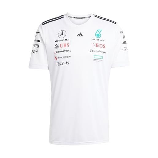 Adidas uomo mercedes - amg petronas formula one team driver jersey white men, white/black, xl