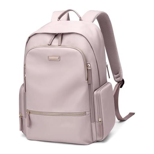 GOLF QUALITY zaino porta pc donna 15.6 pollici, grande zaino per scuola, computer, business, notebook, viaggio, ufficio, lavoro，rosa
