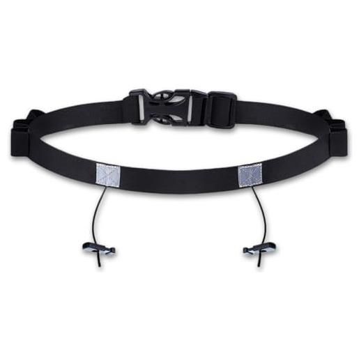 LSUWDE cintura per numero di gara, cintura da corsa, cintura riflettente per maratona, cintura regolabile per triathlon, cintura da corsa con 6 cerchi energetici, per ciclismo, triathlon, maratona, corsa, 