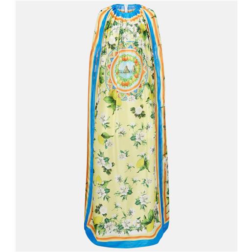 Dolce&Gabbana mantella in seta con stampa