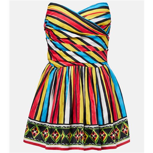 Dolce&Gabbana abito corto a righe con ruches