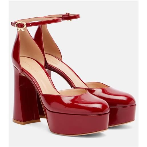 Gianvito Rossi pumps hilary 100 in vernice con plateau