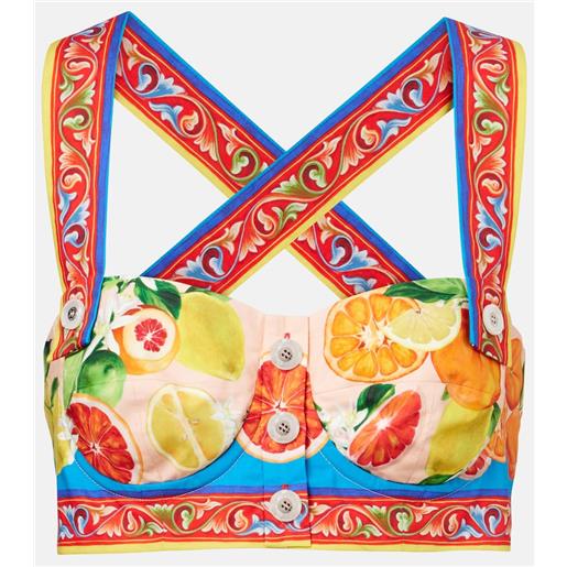 Dolce&Gabbana top bralette taormina in cotone