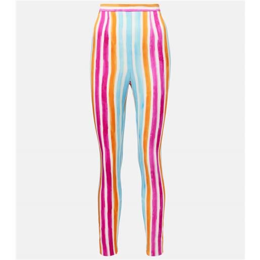 Dolce&Gabbana leggings in misto seta a righe