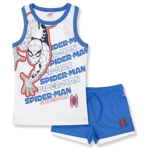 MARVEL completo bambino spiderman canotta e pantaloncino estivo in cotone 8 anni 7089