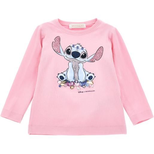 Monnalisa t-shirt stitch con strass
