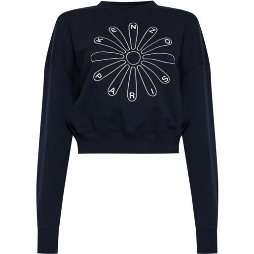 Kenzo felpa con ricamo - blu