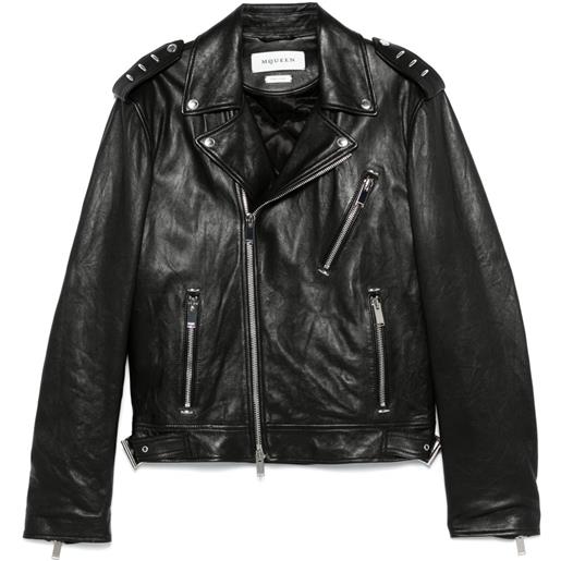 Alexander McQueen giacca in pelle - nero