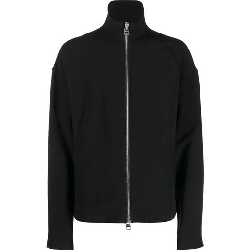 Alexander McQueen giacca a collo alto con zip - nero