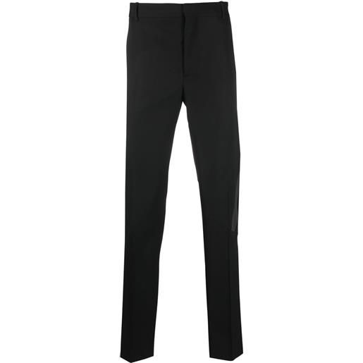 Alexander McQueen pantaloni sartoriali con dettaglio a righe - nero