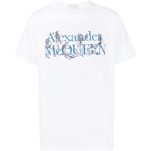 Alexander McQueen t-shirt con stampa - bianco
