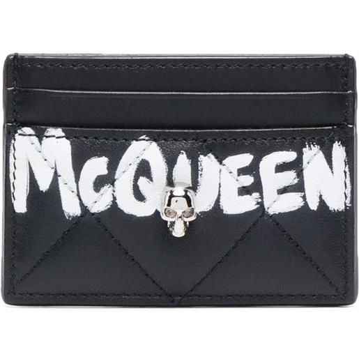 Alexander McQueen portafoglio con decorazione - nero