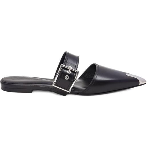 Alexander McQueen mules punk con fibbia - nero
