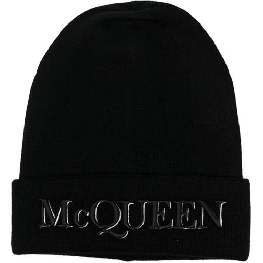 Alexander McQueen berretto con ricamo - nero