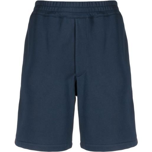 Alexander McQueen shorts sportivi con logo - blu