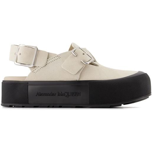 Alexander McQueen sandali con fibbia - toni neutri