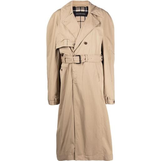 Balenciaga trench con cintura - toni neutri