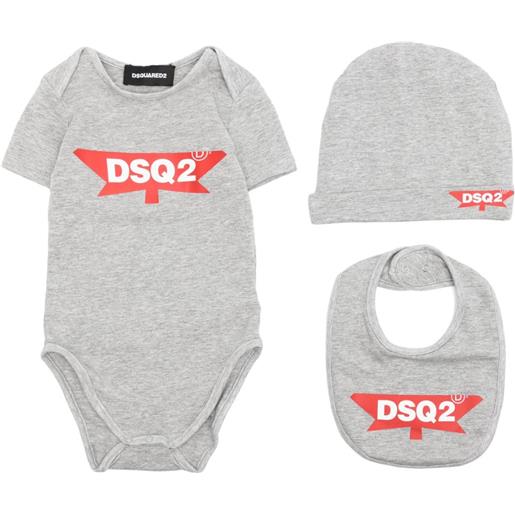 DSQUARED2 KIDS set body con stampa - grigio