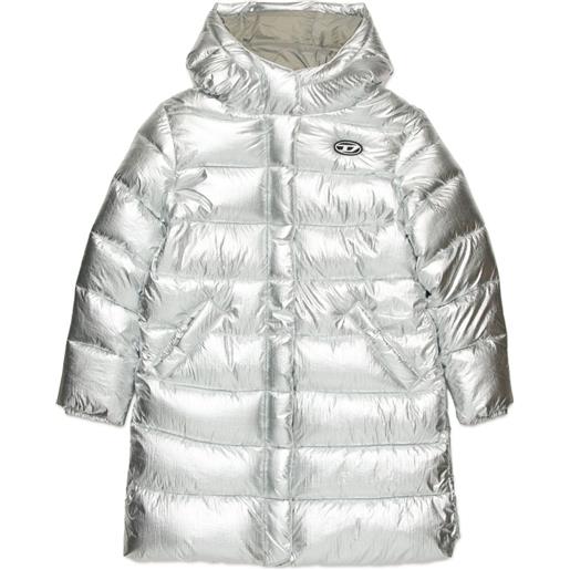 Diesel Kids cappotto imbottito con cappuccio - grigio