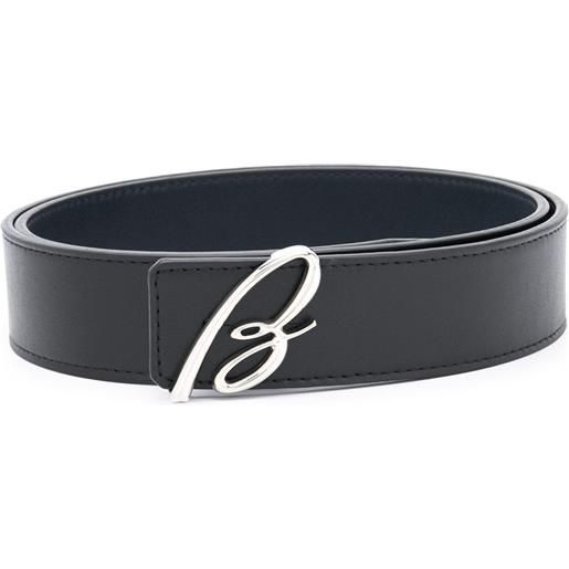 Brioni cintura con logo b - nero