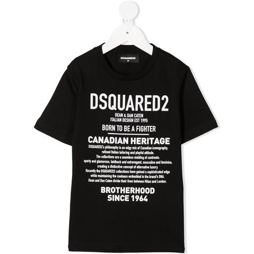 DSQUARED2 KIDS t-shirt con stampa - nero