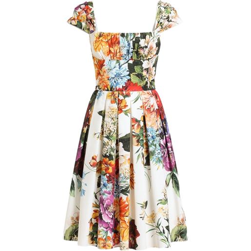 Dolce & Gabbana abito midi a fiori - bianco