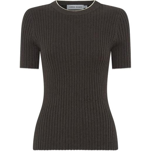 Anna Quan top bebe in maglia a coste - marrone