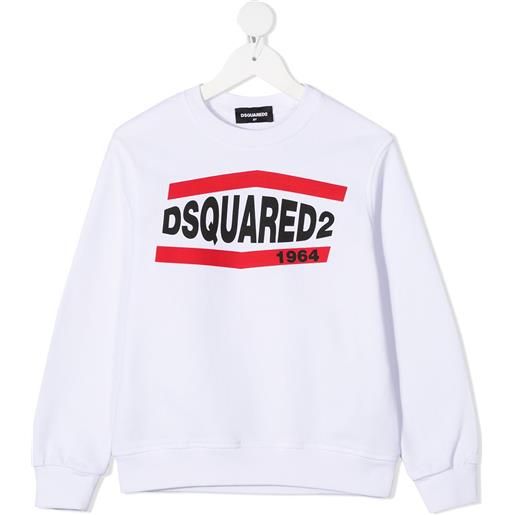 DSQUARED2 KIDS felpa con stampa - bianco