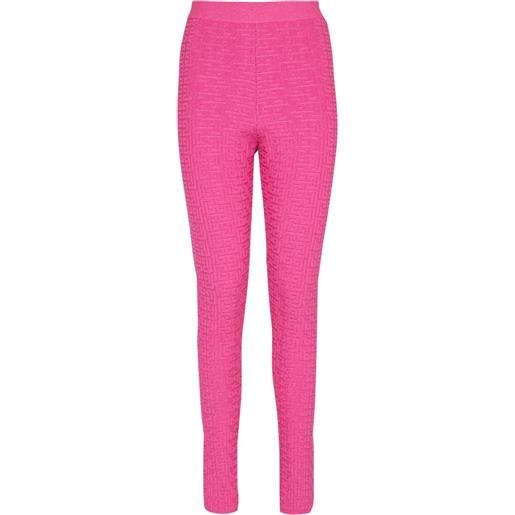 Balmain leggings con motivo monogramma - rosa