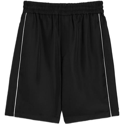 Jil Sander shorts con profili a contrasto - nero