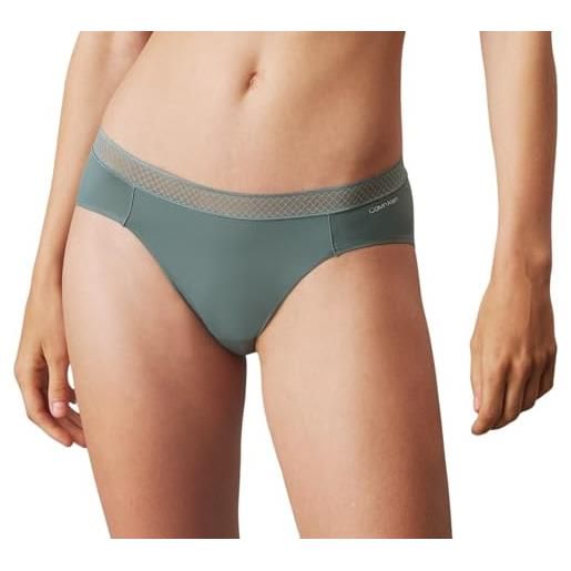 Calvin Klein slip taglio bikini donna elasticizzati, grigio (blue performance), xs