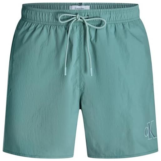 Calvin Klein uomo pantaloncino da bagno medium drawstring con logo, (light cantaloupe), s
