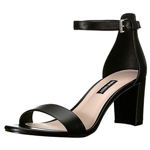 NINE WEST pruce, sandali con tacco donna, pelle nera, 40 eu