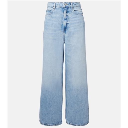 Ganni jeans a gamba larga a vita media