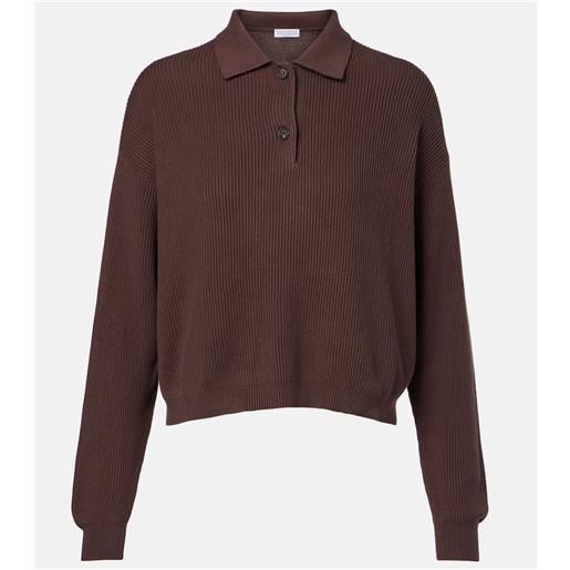 Brunello Cucinelli polo in cotone a coste