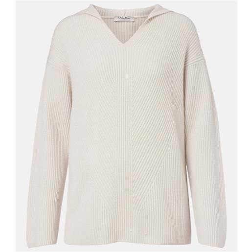 'S Max Mara felpa falcone in maglia di lana a coste