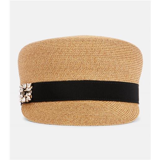 Roger Vivier cappello in carta con cristalli