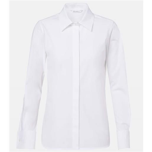 Max Mara camicia knut in popeline di misto cotone