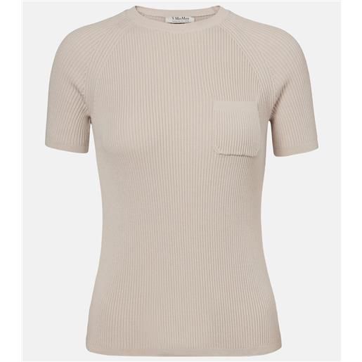 'S Max Mara top berlino in cotone a coste