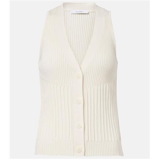 Max Mara gilet bimba in misto cotone a coste