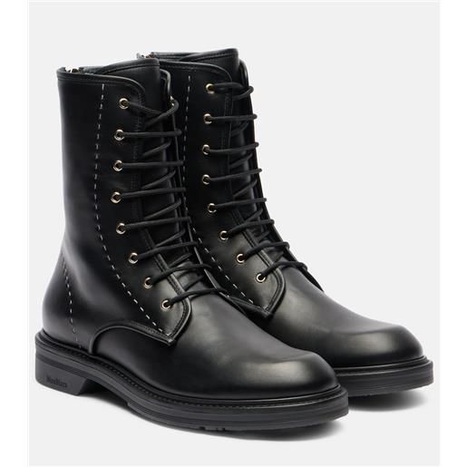 Max Mara anfibi urbancombat in pelle