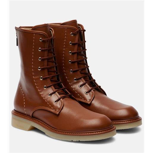 Max Mara anfibi urbancombat in pelle