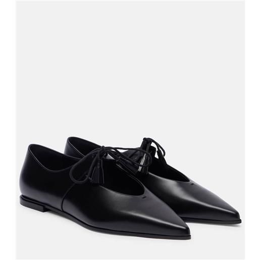 Max Mara ballerine laceup in pelle