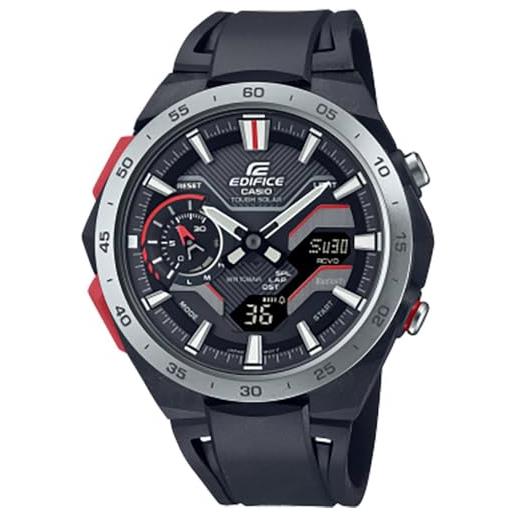Casio watch ecb-2200p-1aef, nero, cinghia, nero, cinghia