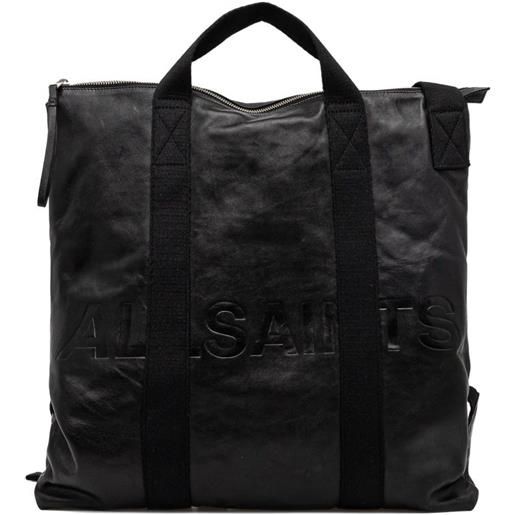 AllSaints borsa da viaggio in pelle - nero