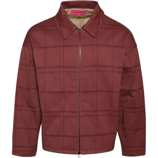 The Elder Statesman giacca a quadri con zip - marrone