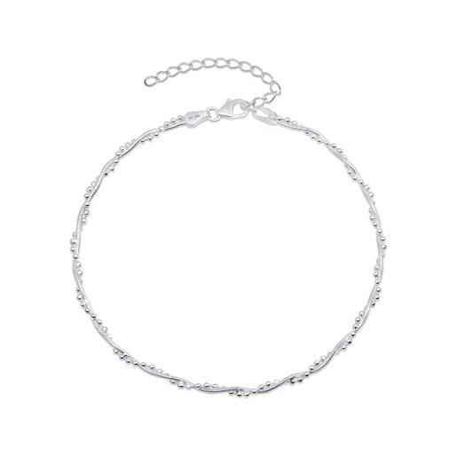 Cavigliera Sterling 925 Elli Cavigliera Infinity In Argento Sterling