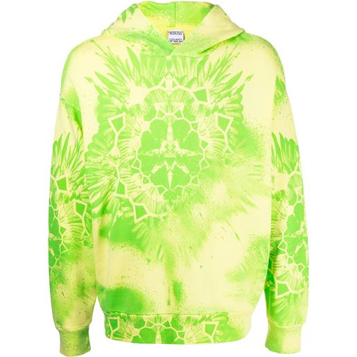 COUNTY OF MILAN felpa con fantasia tie dye - giallo